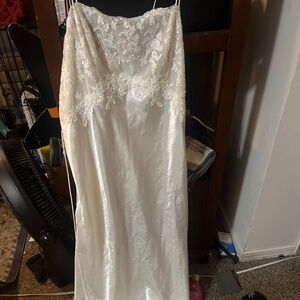 White silky dress